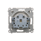 Plug socket with earthing and shutters (module) 16A 230V gold (metallic)