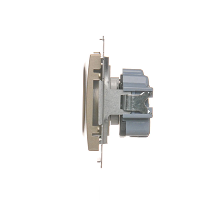 Plug socket with earthing and shutters (module) 16A 230V gold (metallic)