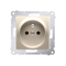 Plug socket with earthing and shutters (module) 16A 230V gold (metallic)