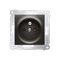 Plug socket with earthing and shutters (module) 16A 230V quick connectors anthracite (metallic)