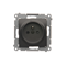 Plug socket with earthing and shutters (module) 16A 230V quick connectors anthracite (metallic)