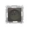 Plug socket with earthing and shutters (module) 16A 250V bronze matt (metallic)