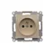 Plug socket with earthing and shutters (module) 16A 250V quick connectors cream
