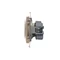Plug socket with earthing and shutters (module) 16A 250V quick connectors cream