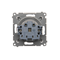 Plug socket with earthing and shutters (module) 16A 250V quick connectors silver (metallic)