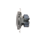 Plug socket with earthing and shutters (module) 16A 250V quick connectors silver (metallic)