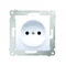 Plug socket with earthing and shutters (module) 16A 250V white