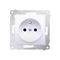 Plug socket with earthing and shutters (module) 16A 250V white