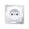 Plug socket with earthing and shutters (module) 16A 250V white quick connectors