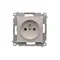 Plug socket with earthing and shutters (module) 16A 250V white quick connectors
