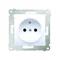 Plug socket with earthing and shutters (module) 16A 250V white quick connectors
