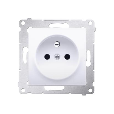 Plug socket with earthing and shutters (module) 16A 250V white quick connectors