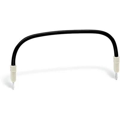 Pluggable wire jumper with insulation L = 110 mm, black 1.5 mm²