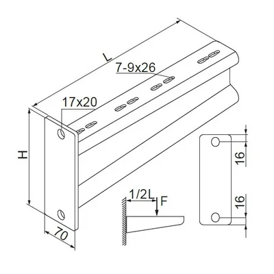 Pluma trapezoidal, WTRE700
