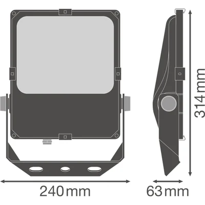 Plynový svítidlo Performance 50W 4000K ASYM 45x140 černá