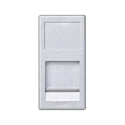 Płytka K45/2 1x RJ z osłoną 22,5x45mm uniwersalna aluminium