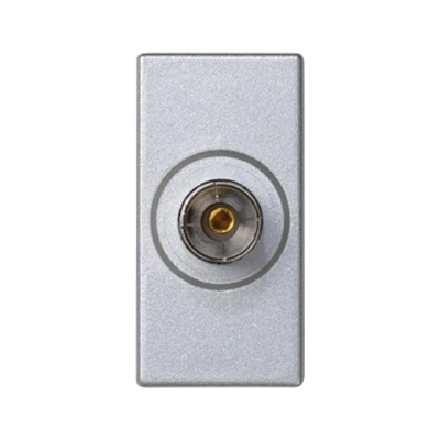 Płytka K45/2 gniazdo TV żeńskie 22,5x45mm + wkład aluminium