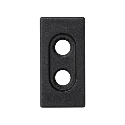 Płytka K45/2 złącz 2x RCA (CINCH) 22, 5x45mm, szary grafit