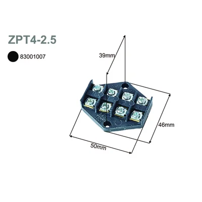 Płytka odgałęźna 2,5mm2 4tory