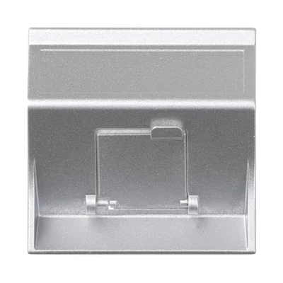 Płytka S500 1x RJ z osłoną skośna do adapterów MD aluminium