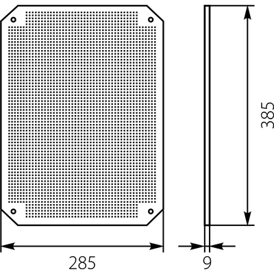 PM-Uni-1 perforated mounting plate, gray