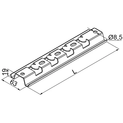 PMC/PMCO100E Profil montażowy gr. blachy - 2 mm