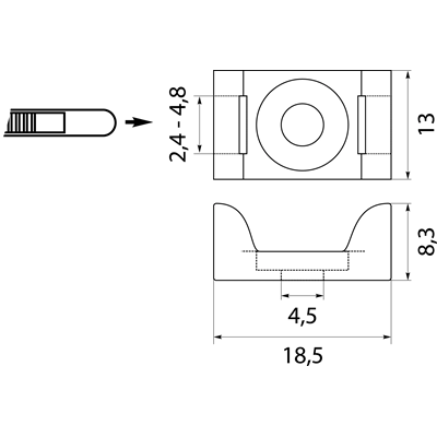 PMP-05-4-100 mounting feet
