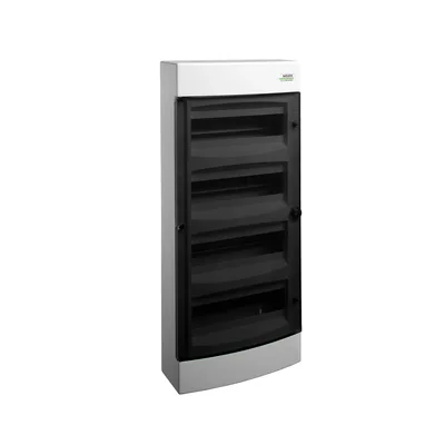 PNS 48T Plastic installation housing, transparent door, surface-mounted, IP40, 4 rows, 4x12 modules