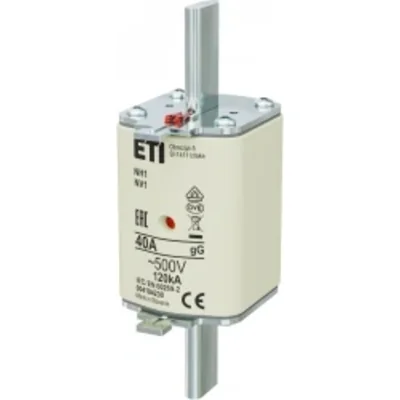 Pojistková vložka NH1 gG 40A/500V NH - pomalá / KOMBI