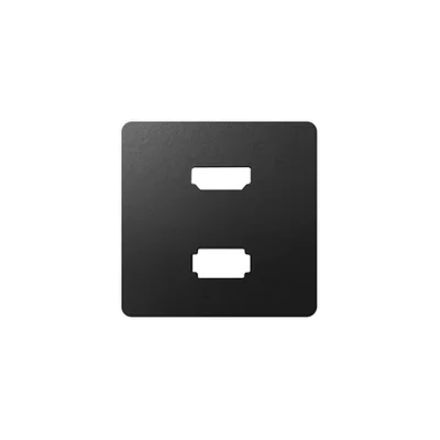 Pokrywa do gniazda USB + HDMI żeńskiego grafit