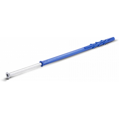 Polyamide frame plug with galvanized screw FF1 8x100 mm with countersunk head collar, 50 pcs.