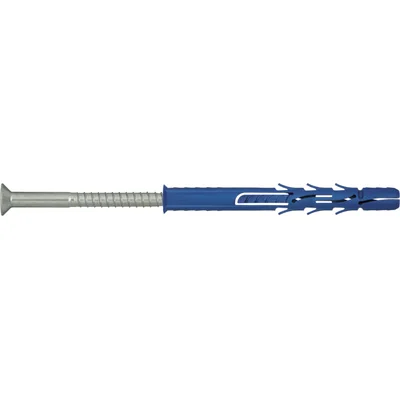 Polyamide frame plug with galvanized screw FF1 8x140 mm with countersunk head collar, 50 pcs.