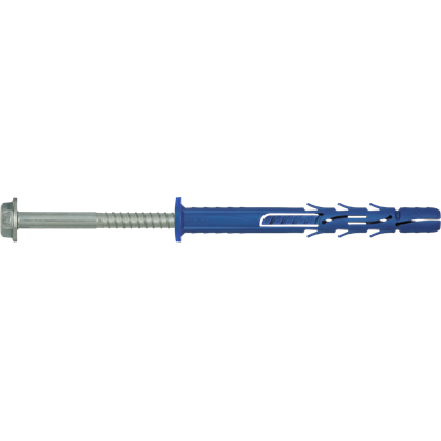 Polyamidová rámová hmoždinka s pozinkovaným šroubem FF1 10x80 mm s nákružkem se šestihrannou hlavou, 50 ks.