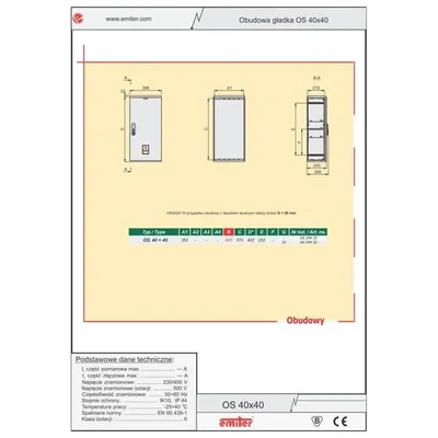 Polyesterové pouzdro - IP44/IP54, IK10, OS 40x40 pro ploché střechy