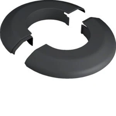 Polypropylene rosette for flexible cover, round, black