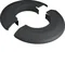 Polypropylene rosette for flexible cover, round, black