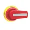 Pommeau pour version embrayage, pour GMF...030...GMF J200. Fixation par vis. Levier 65 mm/2,56", déverrouillable (selon UL508A). Jaune/rouge. □6mm/0.24"