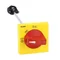 Pommeau SM2X18200R pour version embrayage, cadenassable, IP65 (4X), rouge/jaune, axe de 200 mm.