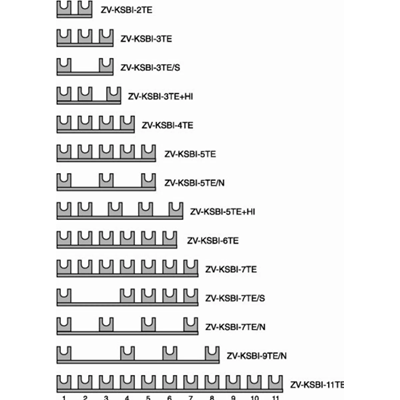 Ponts de connexion pour parafoudres ZV-KSBI-4TE