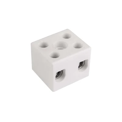 Porcelain threaded connector, 10mm2, 2 tracks, 20pcs.