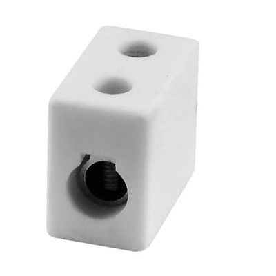 Porcelain threaded connector 16mm² 1 track white 20pcs.