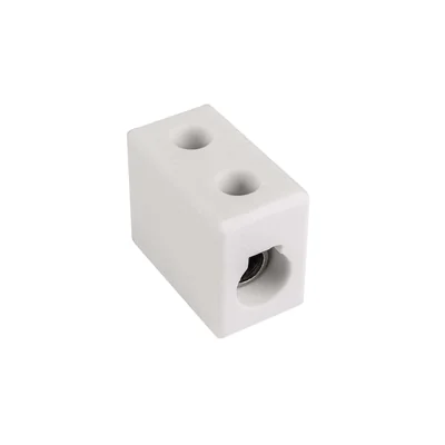 Porcelain threaded connector 16mm² 1 track white 20pcs.