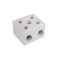 Porcelain threaded connector, 16mm2, 2 tracks, 10pcs.