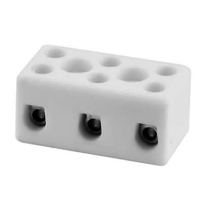 Porcelain threaded connector 4mm2 3-way CPO-5A-3P 20pcs.
