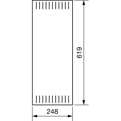 Porta UNIVERS FW, sinistra, forata, per telaio 619x248 mm, bianca