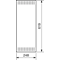 Porta UNIVERS FW, sinistra, forata, per telaio 619x248 mm, bianca