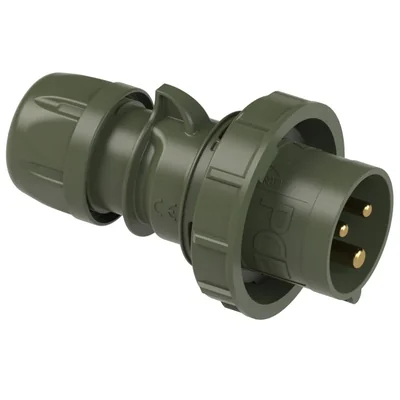 Portable military plug 32A 2P+Z 230V 50/60Hz 6H IP67