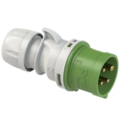 Portable plug SHARK 32A 3P+Z >50-500V 100-300Hz 10H IP44