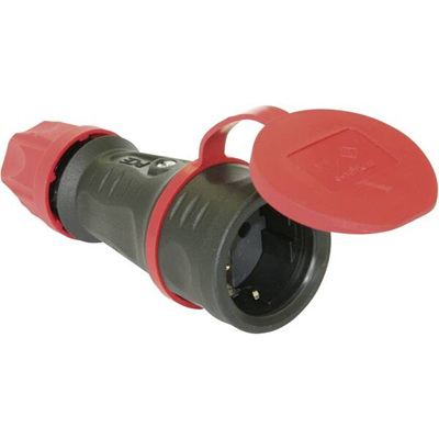 Portable rubber socket with a plug TOP series TAURUS 16A 2P+E 230V IP44