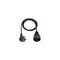 Portable single-ended extension cord, 1x2P+Z black 250V~/10A 3x1mm² PVC - 3m with molded angled plug UNISCHUKO, Economic EPS-103-2